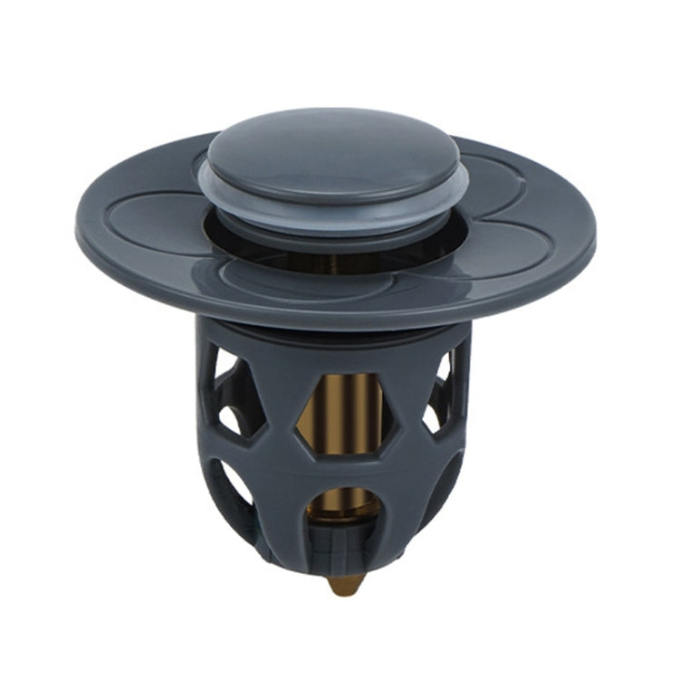 005 Washbasin Bouncing Core Push-type Deodorant Drain Plug, Specification: Rose Gold, Cap, Gray, Silver Gray, Rose Gold