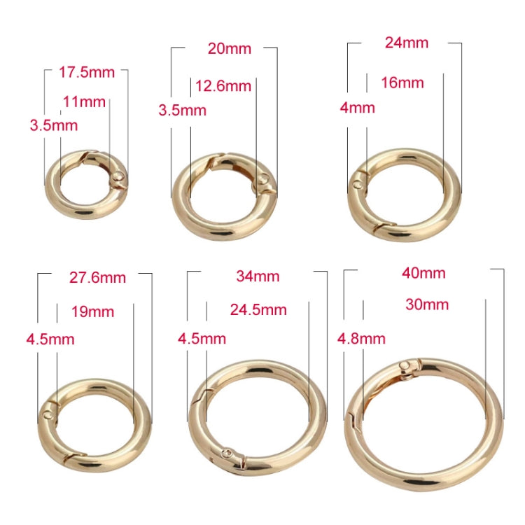 20pcs Zinc Alloy Spring Ring Metal Open Bag Webbing Keychain, 3 Points Silver, 4 Points Silver, 1 inch Silver, 4 Points Black, Inch 2 Light Gold, Inch 2 Silver, 5 Points Light Gold, 5 Points Black, 5 Points Silver, 6 Points Light Gold, 4 Points Light G...