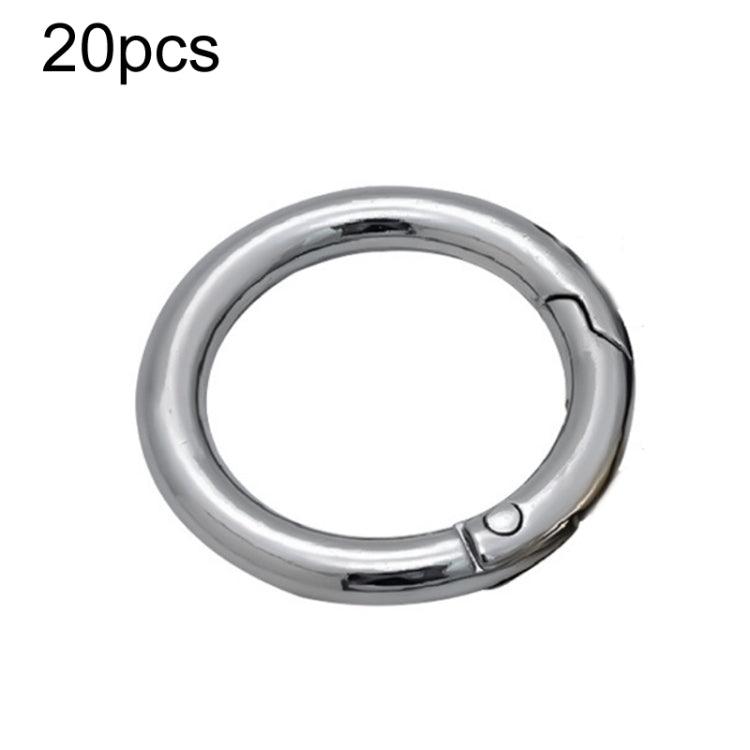 20pcs Zinc Alloy Spring Ring Metal Open Bag Webbing Keychain, 3 Points Silver, 4 Points Silver, 1 inch Silver, 4 Points Black, Inch 2 Light Gold, Inch 2 Silver, 5 Points Light Gold, 5 Points Black, 5 Points Silver, 6 Points Light Gold, 4 Points Light G...