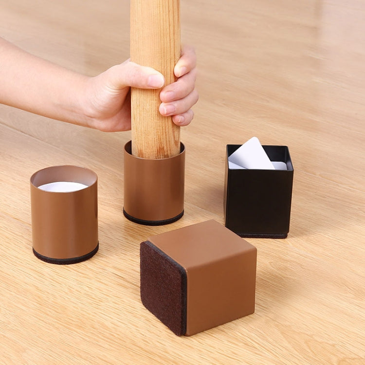 2pcs/set Furniture Carbon Steel Wraparound Heightening Foot Pad, Style:, Round 4x5cm (Black), Round 4x5cm (Brown), Round 6x5cm (Black), Round 6x5cm (Brown), Round 6x10cm (Black), Round 6x10cm (Brown), Square 4x5cm (Black), Square 4x5cm (Brown)         ...