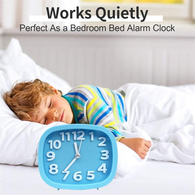 Square Candy Color Stereo Digital Silent Alarm Clock Children Student Alarm Clock, Square (Black), Square (Pink), Square (Red), Square (Green), Square (Blue)