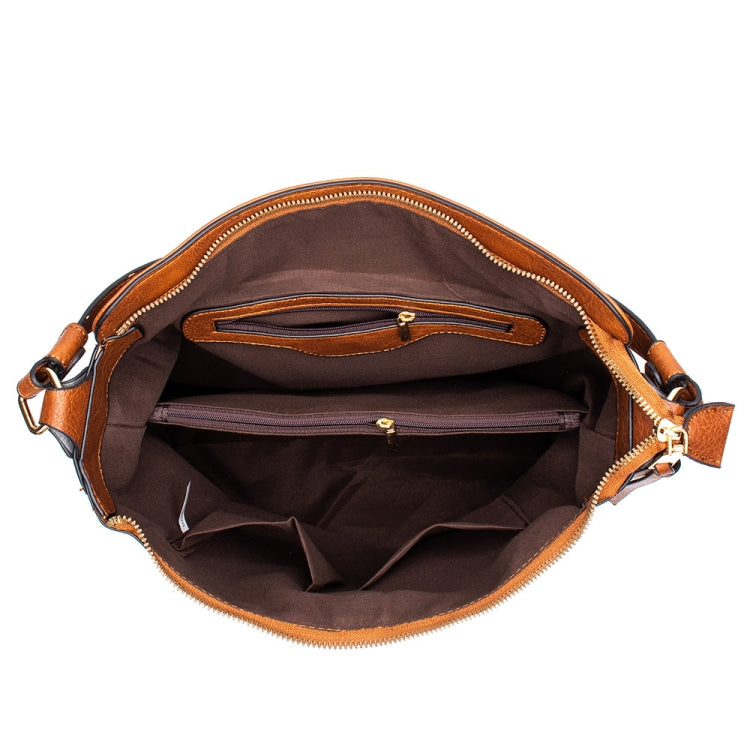 7871 Large Capacity Adjustable Leather Tote Bag Multi-compartment Shoulder Bag, Red, Blue, Black, Coffee, Grey, Pink, Brown, Purple Red, 2-In-1 Brown, 2-In-1 Black, 2-In-1 Purple Red, 2-In-1 Blue, 2-In-1 Gray, 2-In-1 Red, 2-In-1 Pink
