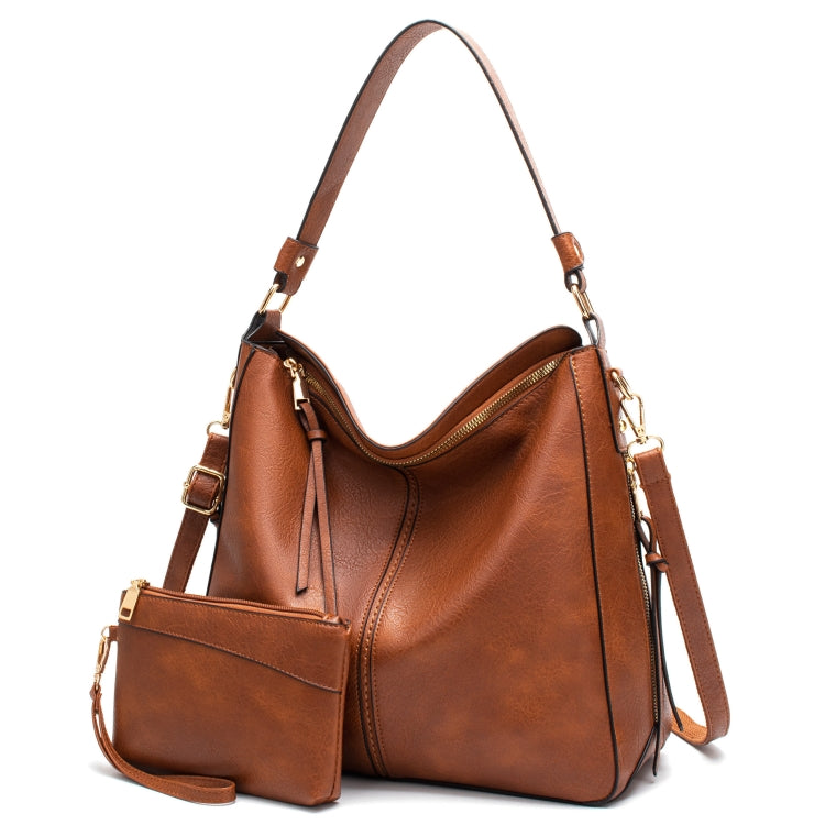 7871 Large Capacity Adjustable Leather Tote Bag Multi-compartment Shoulder Bag, Red, Blue, Black, Coffee, Grey, Pink, Brown, Purple Red, 2-In-1 Brown, 2-In-1 Black, 2-In-1 Purple Red, 2-In-1 Blue, 2-In-1 Gray, 2-In-1 Red, 2-In-1 Pink
