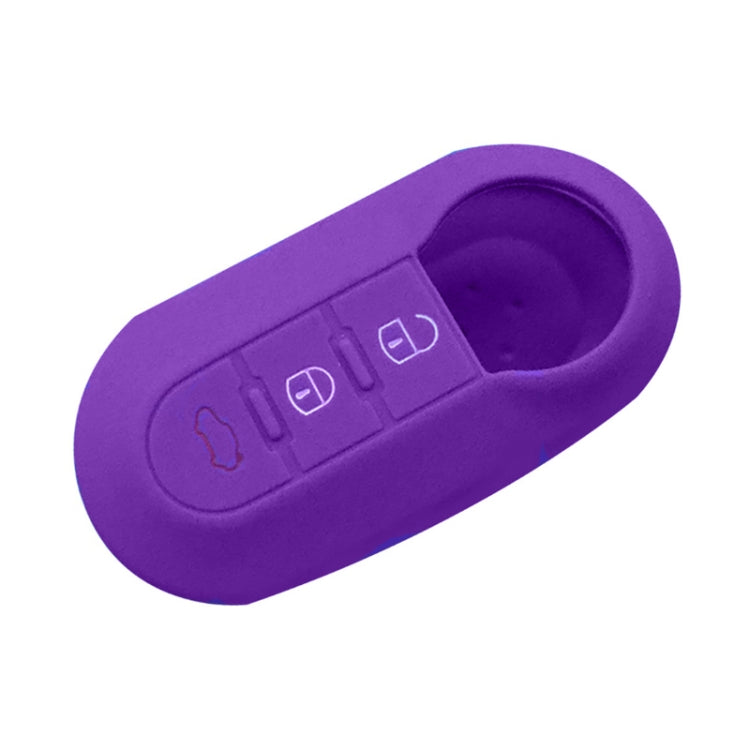 For Fiat 500 2pcs Folding 3 Button Remote Control Silicone Case