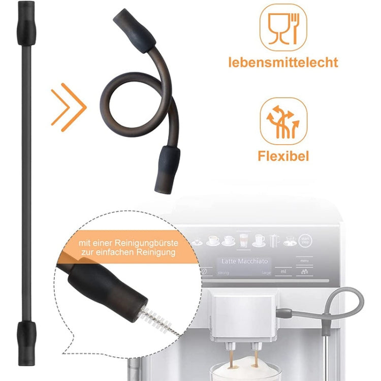 For Bosch VeroAroma / Siemens EQ.6 Series Coffee Machine Milk Pipe and Cleaning Brush Set, Brush Set(Dark Gray)