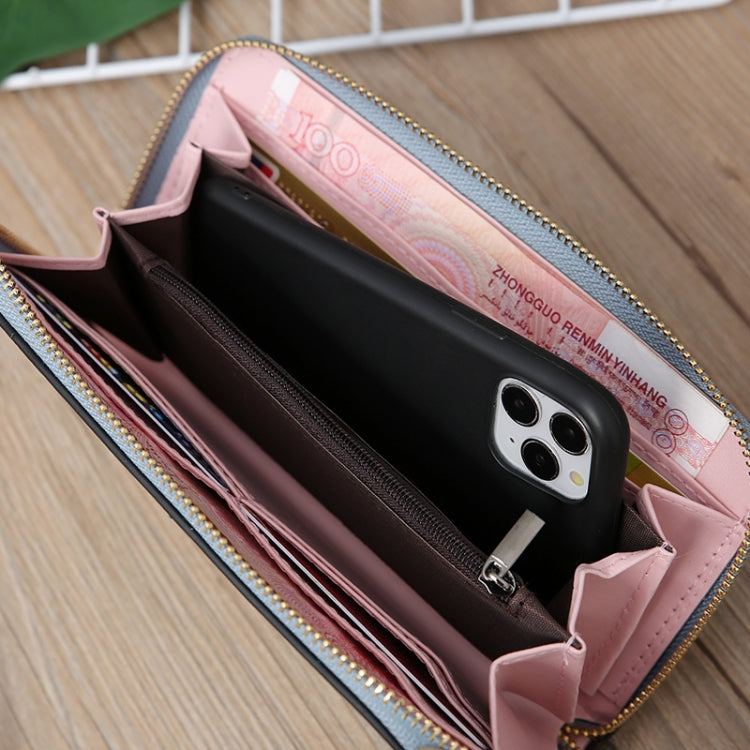 Scrub Long Wallet Lady Wallet Handbag Zipper Purse
