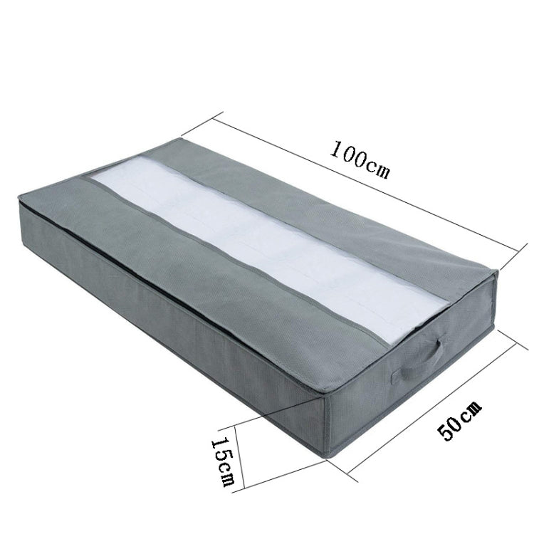 Non-Woven Quilt Storage Bag Home Dustproof Finishing Bag Moving Packing Bag 100 x 50 x 15cm, Light Gray, Deep Gray, Black