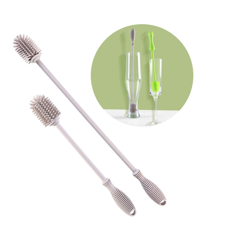 Household Silicone Bottle Glass Brush Kitchen Thermos Brush, Long