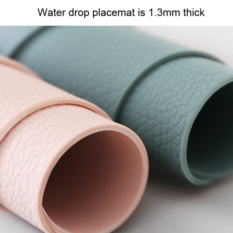 10pcs Teardrop-Shaped Silicone Table Insulation Mat Leather Textured Kitchen Cup And Pot Mat, Coaster(Red), Coaster(Pink), Coaster(Green), Coaster(Blue), Coaster(Gray)