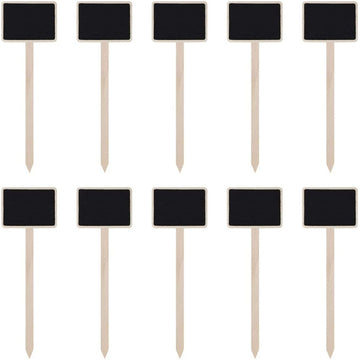 ZX507 10pcs Wooden Plug-in DIY Message Board Mini Plant Name Tags Desktop Display Board