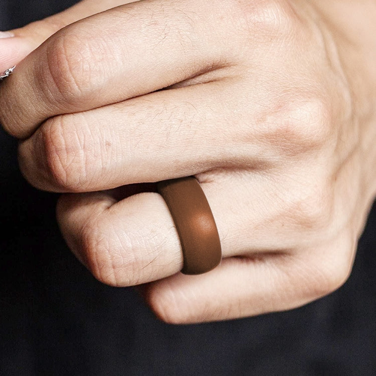 SiR013 8.7mm Curved Outdoor Sports Silicone Ring, No.7, No.8, No.9, No.10