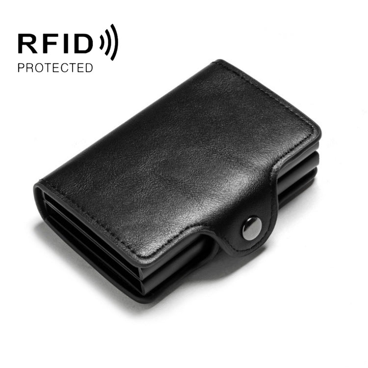 Automatic Pop-up Card Holder Metal Card Box RFID Credit Card Bank Card Box Wallet, GS-AL003 Red, GS-AL003 Blue, GS-AL003  Black, GS-AL003 Coffee, GS-AL003 Brown