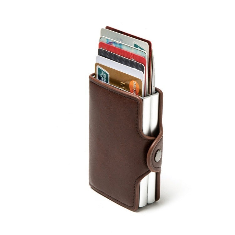 Automatic Pop-up Card Holder Metal Card Box RFID Credit Card Bank Card Box Wallet, GS-AL003 Red, GS-AL003 Blue, GS-AL003  Black, GS-AL003 Coffee, GS-AL003 Brown