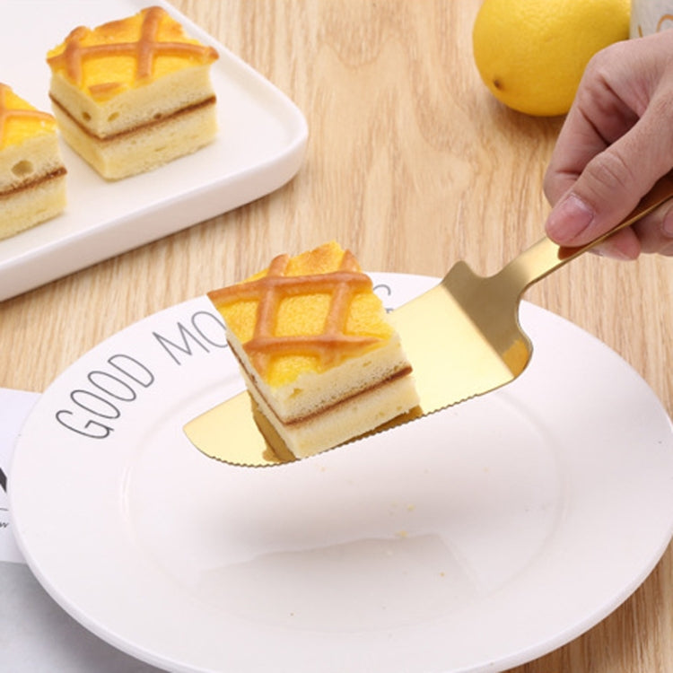 Stainless Steel Cake Moon Cake Knife Fork Dessert Cake Baking Tools, 14pcs/set Gold