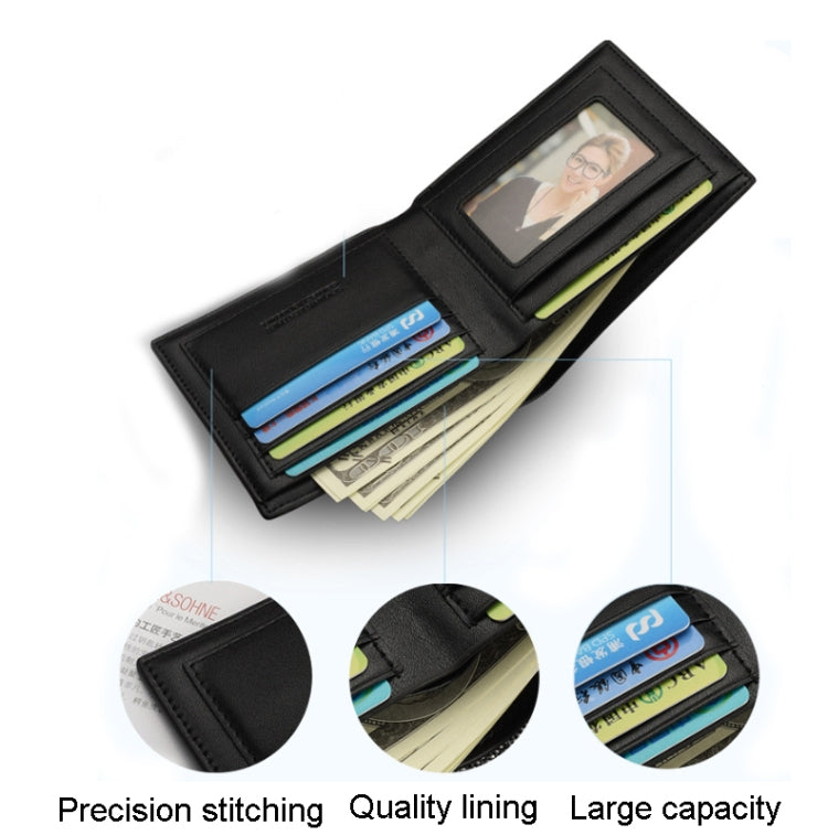 Men Short Wallet Business Coin Purse Card Holder Money Bag