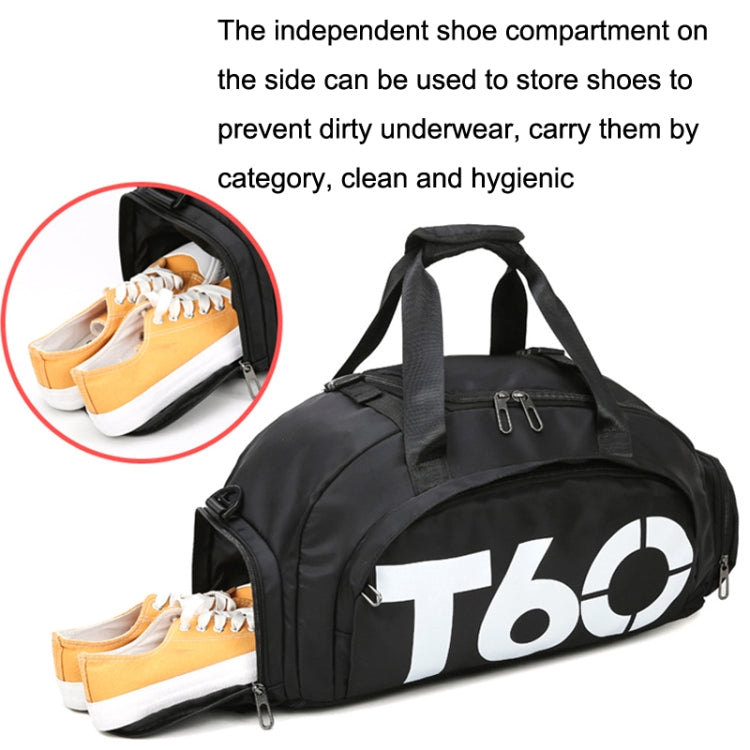 Wet and Dry Separation Fitness Backpack Swimming Taekwondo Waterproof Travel Bag, Red, Black Bottom White Word, Black Bottom Yellow Word, Simple Black Bottom Blue Word, Blue