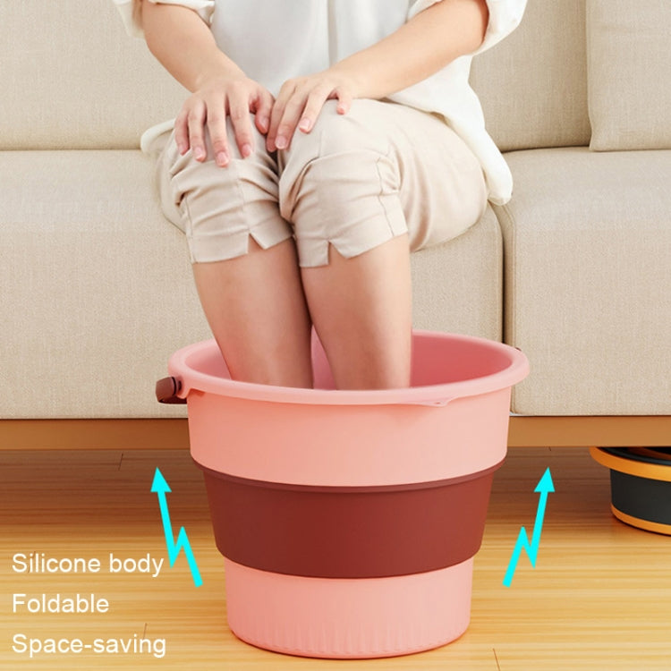 Small 4.6L Folding Thickened Portable Plastic Bucket Outdoor Fishing Barrel Car Travel Wash Barrel, Small 5L