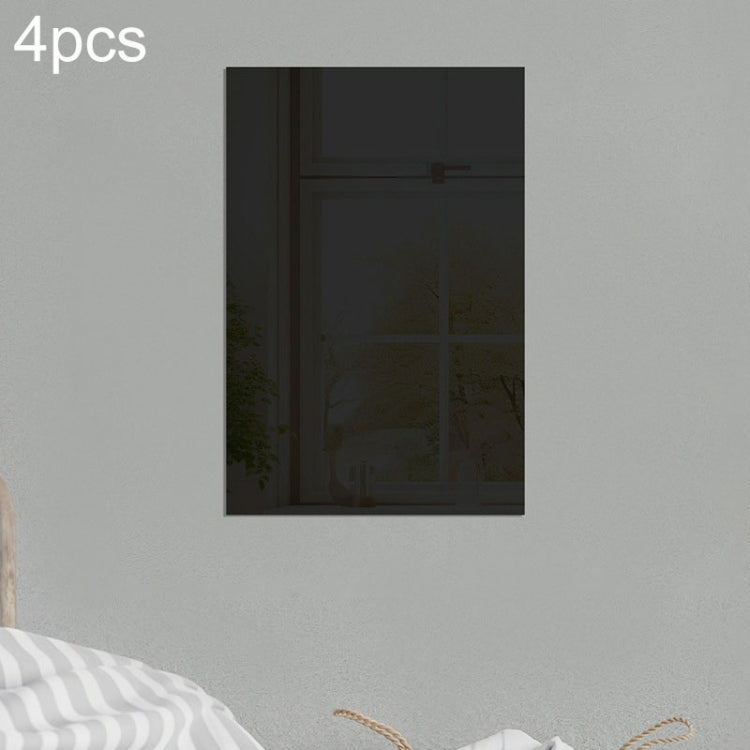 4pcs Right Angle Models Rectangle Acrylic Mirror Stereo Wall Stickers, 15cm x 10cm, 20cm x 13cm, 30cm x  20cm, 42cm x 27cm