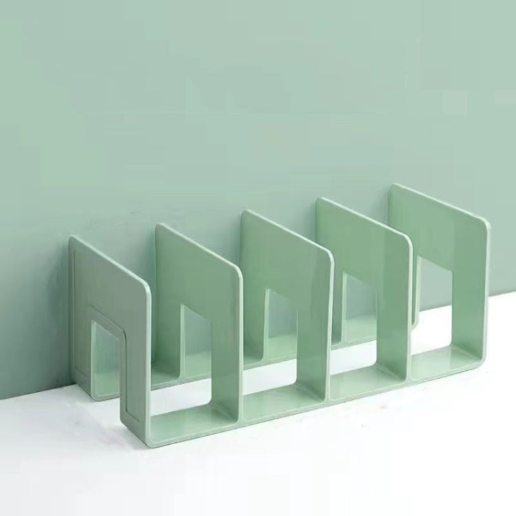 Acrylic Desktop Bookend Book Storage Rack Office Stationery Bookshelf, Regular Transparent, Thicken Transparent With Groove, Thicken Green, Thicken Purple