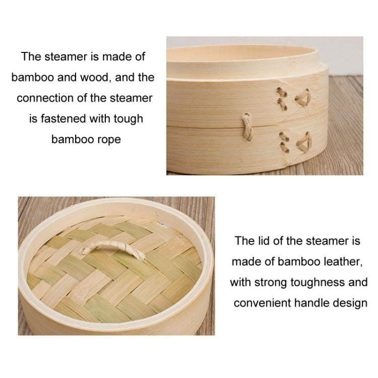 Bamboo Bun Steamer Food Veggie Steamer Basket, 21cm Cage, 27cm Cage