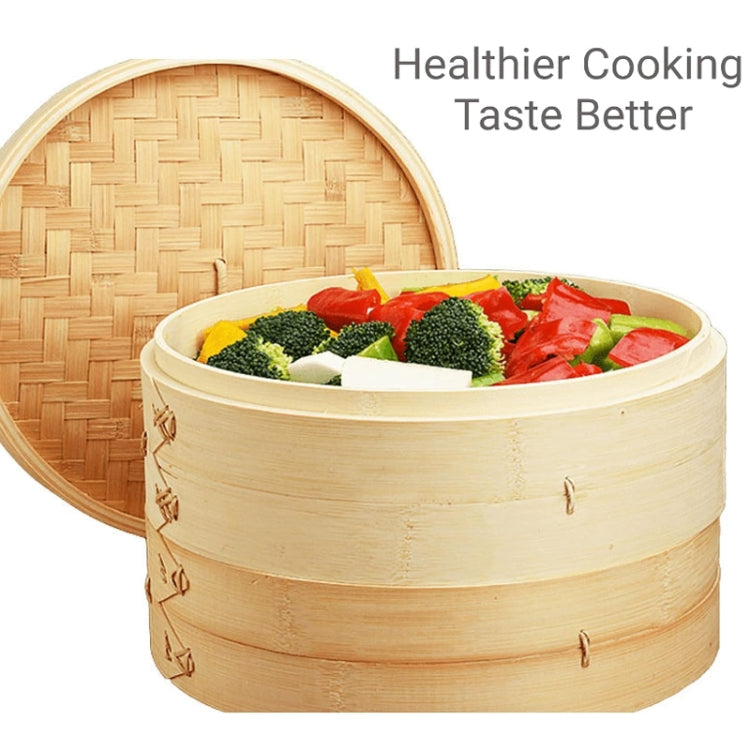 Bamboo Bun Steamer Food Veggie Steamer Basket, 21cm Cage, 27cm Cage