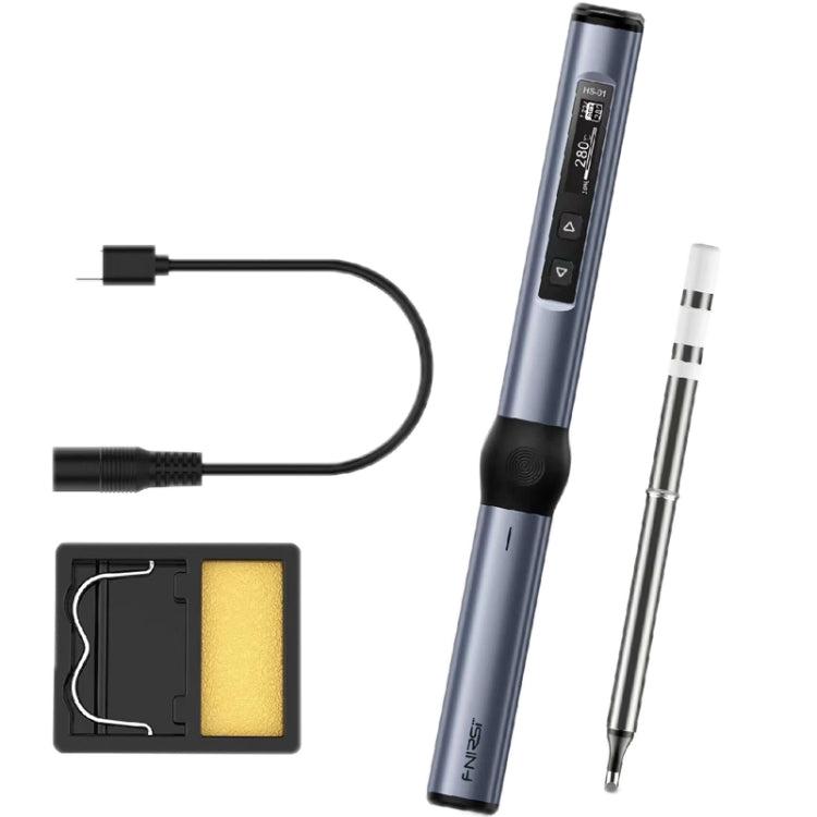 FNIRSI 4pcs/ Set Mini Soldering Station Digital Display Constant Temperature Smart Soldering Iron, Blue Standard BC2, Black Standard BC2, Blue Standard 6 Heads, Black Standard 6 Heads, Blue BC2 with Power Supply, Black BC2 with Power Supply            ...