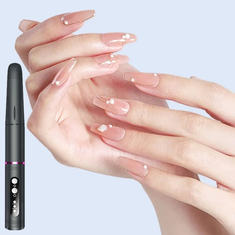 HX-08 USB Charging Portable Manicure Remover and Polisher Home Nail Art Tools, HX-08 (Grey)