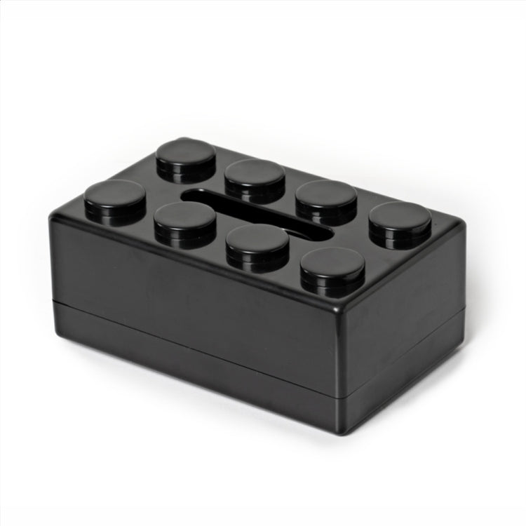 Multifunctional Cartoon Building Block Tissue Storage Box Living Room Coffee Table Decorations, Blue, Green, Red, Black, White