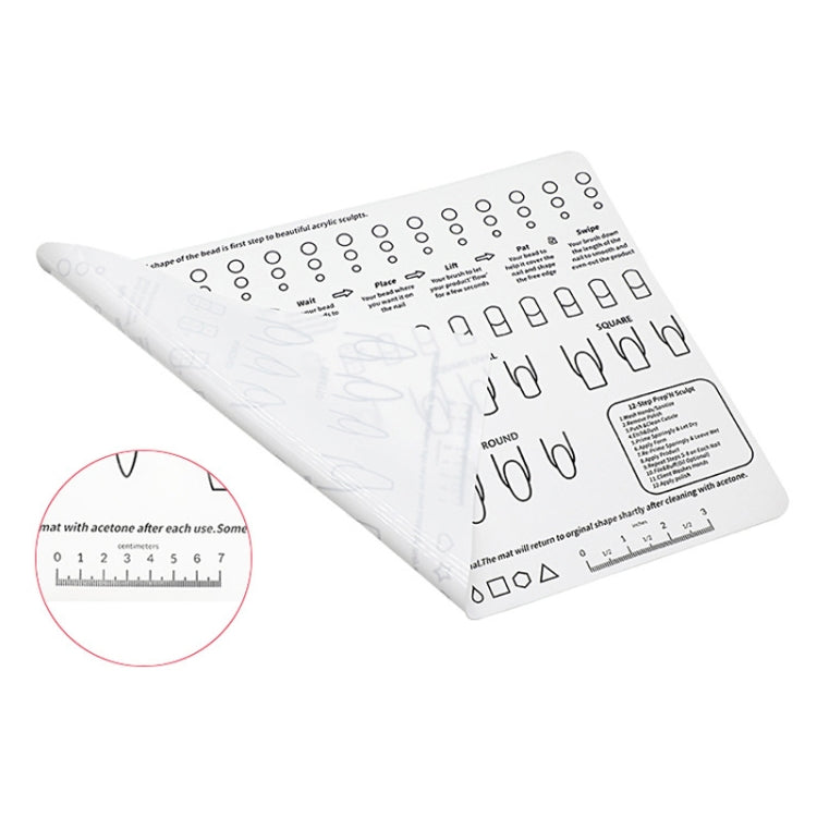 Silicone Manicure Pads Palette Practice Table Mats, 40x30x0.06cm
