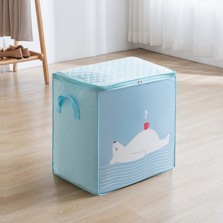 Non-woven Clothing Organization Quilt Dustproof Storage Bag, Horizontal Gray 50x42x39cm, Horizontal Navy Blue 50x42x39cm, Horizontal Light Blue 50x42x39cm, Vertical Light Blue 48x35x48cm