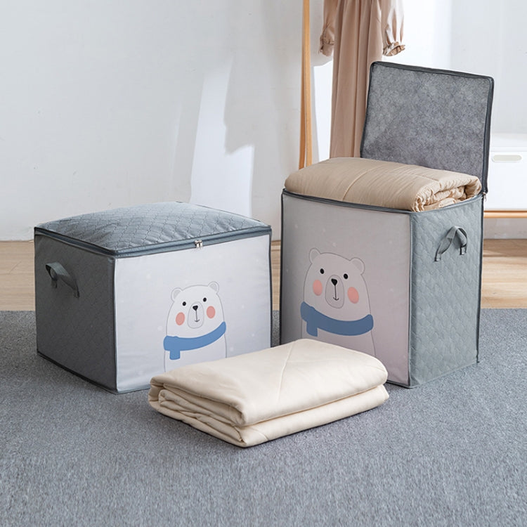 Non-woven Clothing Organization Quilt Dustproof Storage Bag, Horizontal Gray 50x42x39cm, Horizontal Navy Blue 50x42x39cm, Horizontal Light Blue 50x42x39cm, Vertical Light Blue 48x35x48cm