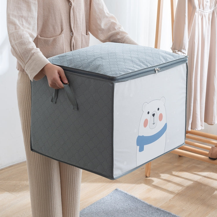 Non-woven Clothing Organization Quilt Dustproof Storage Bag, Horizontal Gray 50x42x39cm, Horizontal Navy Blue 50x42x39cm, Horizontal Light Blue 50x42x39cm, Vertical Light Blue 48x35x48cm