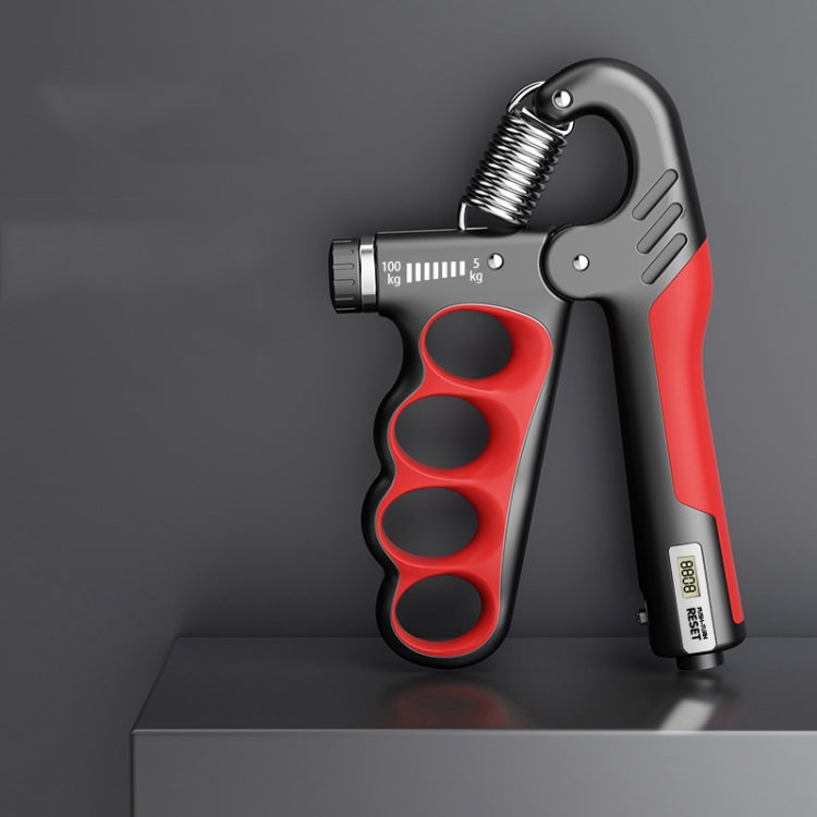 5-100kg Adjustable Hand Grip Strengthener Arm Muscle Exerciser, Electronic Counter Orange, Electronic Counter Red, Electronic Counter Gray, Mechanical Counter Orange, Mechanical Counter Red, Mechanical Counter Gray