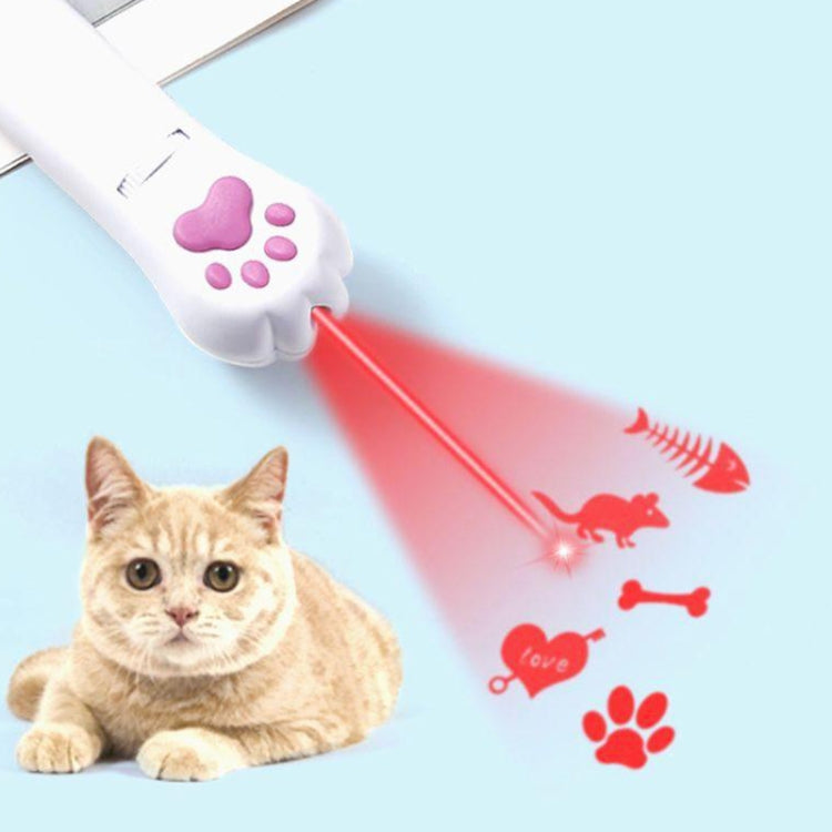 Pet Projection Toy USB Rechargeable LED Pattern Projector Cat Teaser Interactive Toys, A Type-Red Laser+ Green Light, B Type-Red Laser+ Red Light, C Type-UV Light+Green Light, D Type -UV Light+Red Light