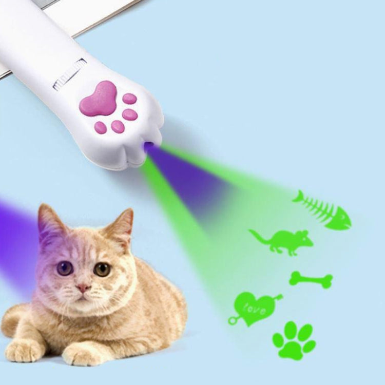 Pet Projection Toy USB Rechargeable LED Pattern Projector Cat Teaser Interactive Toys, A Type-Red Laser+ Green Light, B Type-Red Laser+ Red Light, C Type-UV Light+Green Light, D Type -UV Light+Red Light