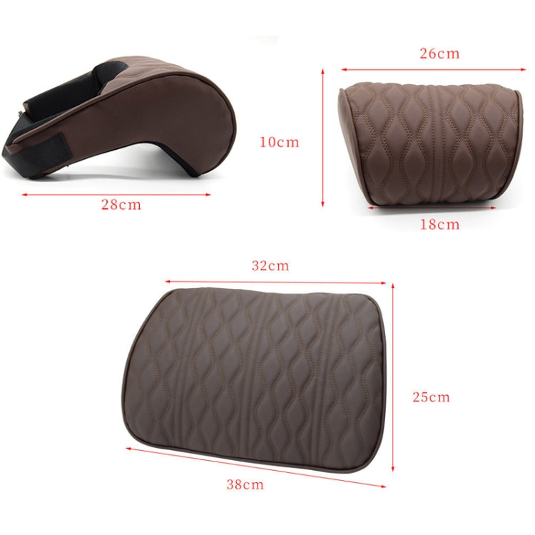 Car Seat Memory Foam Support Cushion, Black Headrest