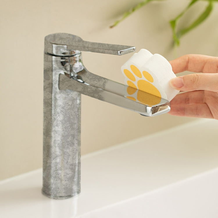 Bathroom Glass Mirror Stain Removal Watermark Sponge Rub Faucet Descaling Cleaning Tool, Yellow, Pink