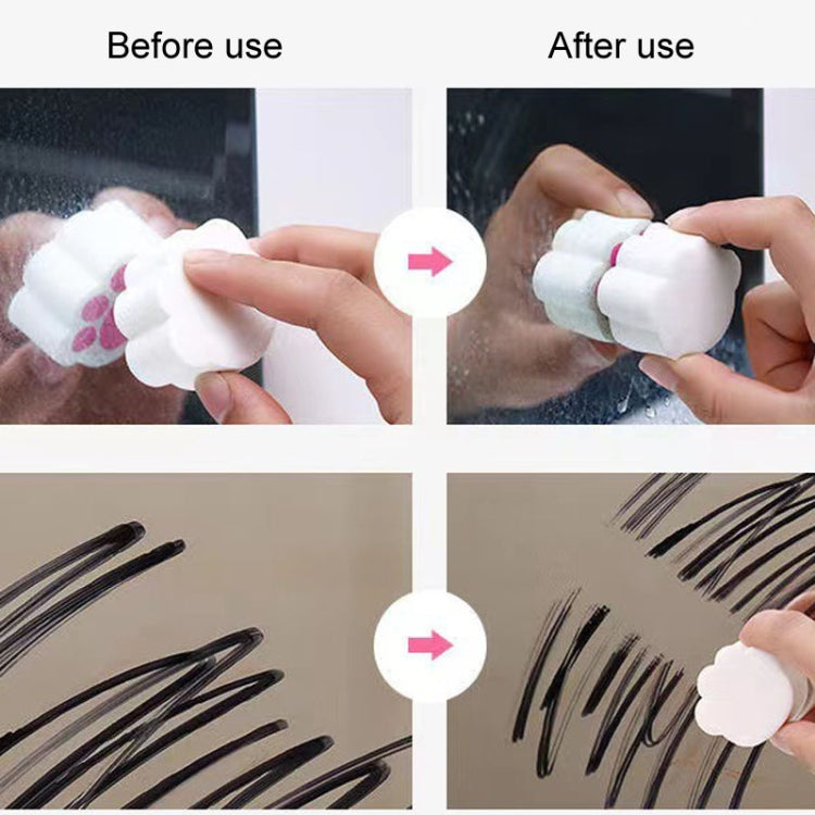 Bathroom Glass Mirror Stain Removal Watermark Sponge Rub Faucet Descaling Cleaning Tool, Yellow, Pink