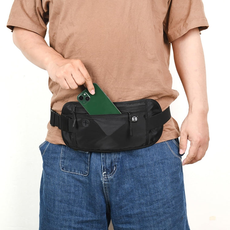 Passport Fit Invisible Waterproof Cell Phone Waist Pack Anti-theft Brush Travel Document Organizer Bag
