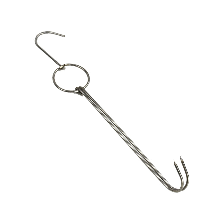 Stainless Steel Double Ring Duck Cooker Hanger Outdoor Barbecue Hanging Hook Stand, 3 Centi Small Ring 23cm, 3 Centi Small Wax Ring 24.5cm, 3 Centi Large Wax Ring 33cm, 3 Centi Medium Wax Ring 29cm, 4 Centi  Steel Thick Short 24cm                      ...