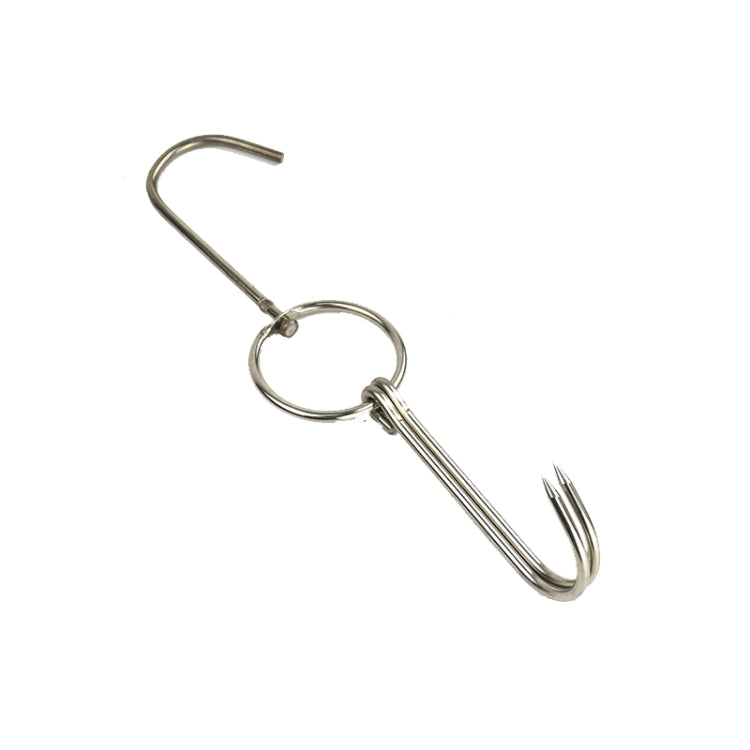 Stainless Steel Double Ring Duck Cooker Hanger Outdoor Barbecue Hanging Hook Stand, 3 Centi Small Ring 23cm, 3 Centi Small Wax Ring 24.5cm, 3 Centi Large Wax Ring 33cm, 3 Centi Medium Wax Ring 29cm, 4 Centi  Steel Thick Short 24cm                      ...