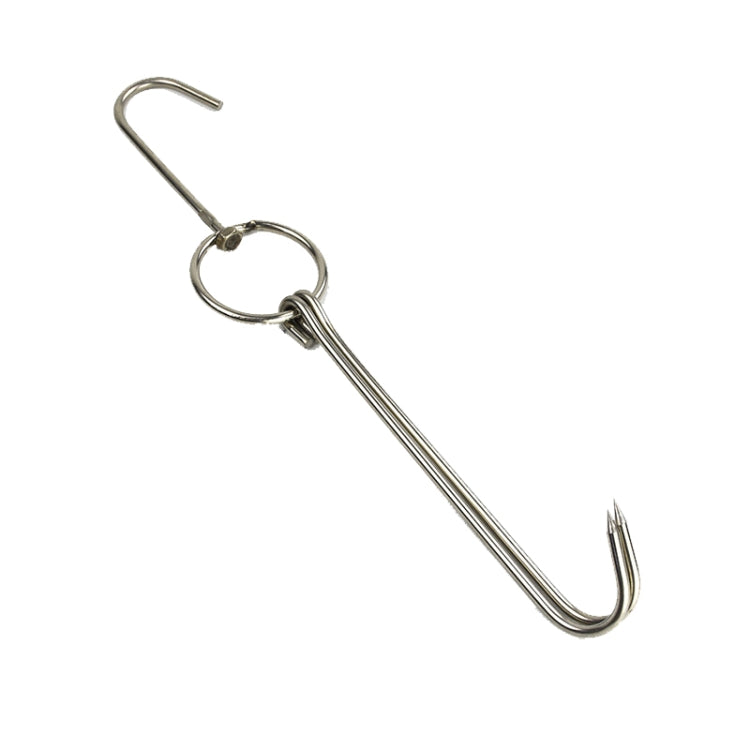 Stainless Steel Double Ring Duck Cooker Hanger Outdoor Barbecue Hanging Hook Stand, 3 Centi Small Ring 23cm, 3 Centi Small Wax Ring 24.5cm, 3 Centi Large Wax Ring 33cm, 3 Centi Medium Wax Ring 29cm, 4 Centi  Steel Thick Short 24cm                      ...