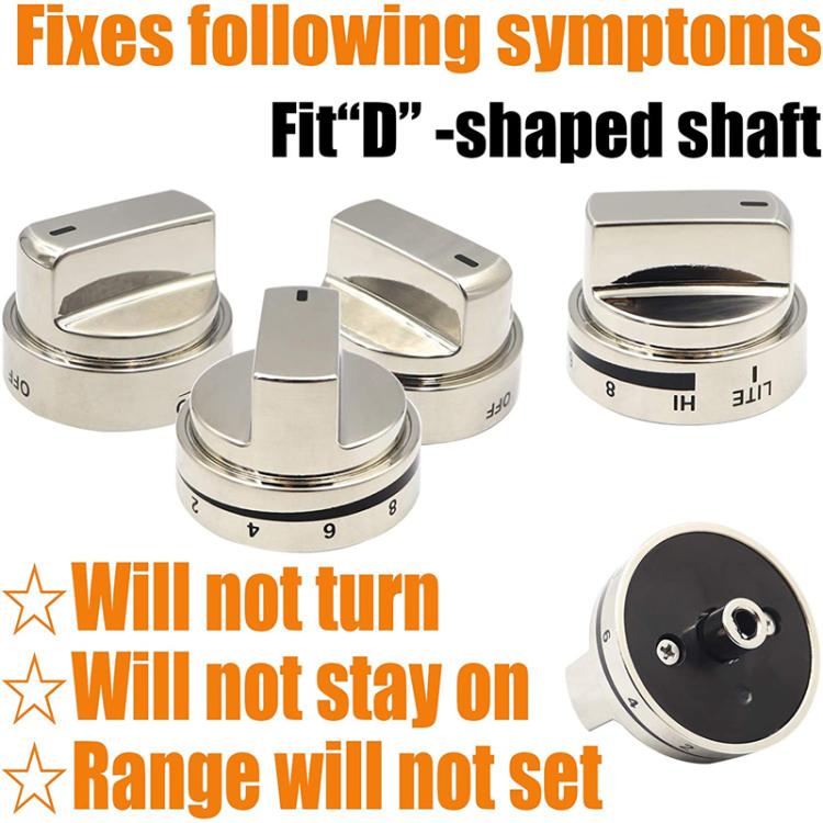Oven Stove Knob Assembly For AEZ73453509/AEZ72909008, 1pcs 6.3mm D Shape