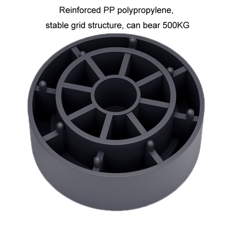 Washing Machine Base Non-Slip Heightening Fixed Shock-Absorbing Foot Pads, Black 3.5cm, Black 6cm, Black 8.5cm