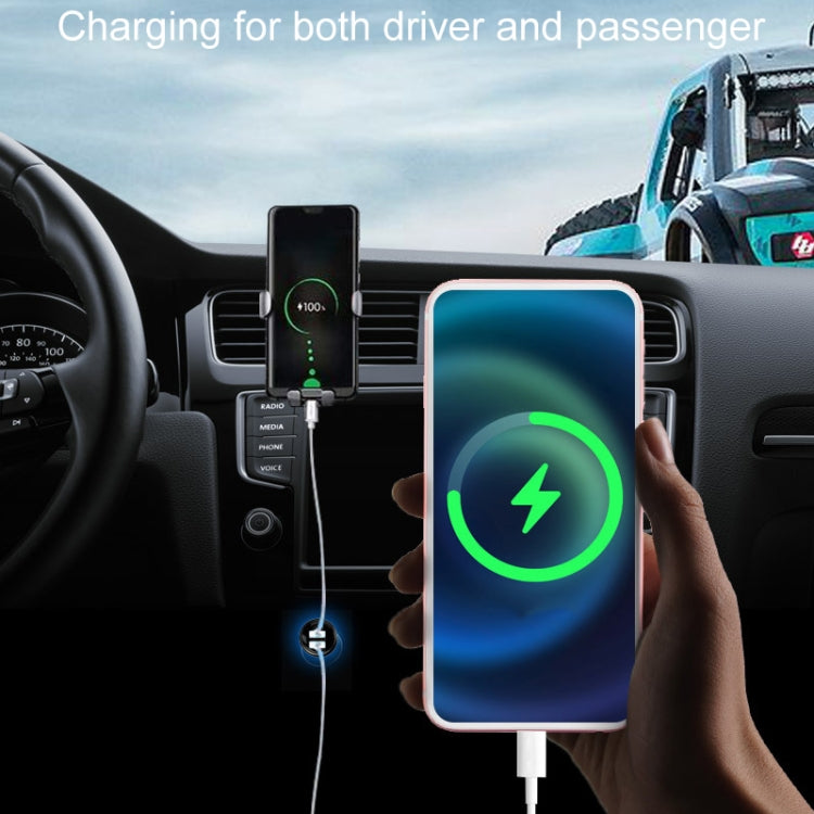Vehicle Mini Fast Charging Charger Car One To Three Cigarette Lighter, 300W