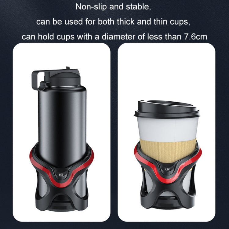 Car Cup Holder Air Conditioner Outlet Multifunctional Storage Rack, Black Red LED Light, Black Silver LED Light, Black Red Ordinary, Black Silver Ordinary