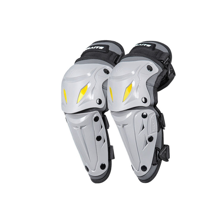 SULAITE Motorcycle Outdoor Riding Breathable Protective Equipment, 2pcs /Set Knee Pads Gray, 2pcs /Set Elbow Pads Gray