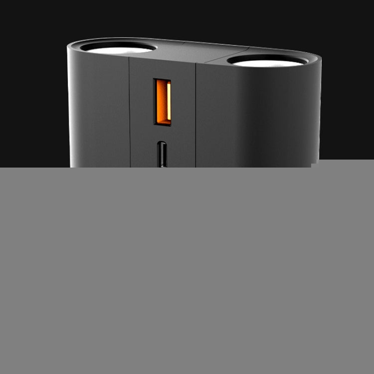45W Rotating Dual Cigarette Lighter Extension Port Car Charger, S-46