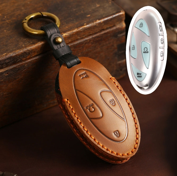 For Korean Hyundai Hallmo Car Handmade Key Bag, 5 Keys Brown, 5 Keys Blue, 5 Keys Black, 7 Keys Brown, 7 Keys Blue, 7 Keys Black