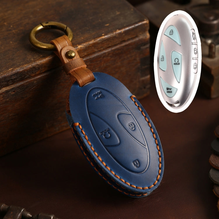 For Korean Hyundai Hallmo Car Handmade Key Bag, 5 Keys Brown, 5 Keys Blue, 5 Keys Black, 7 Keys Brown, 7 Keys Blue, 7 Keys Black